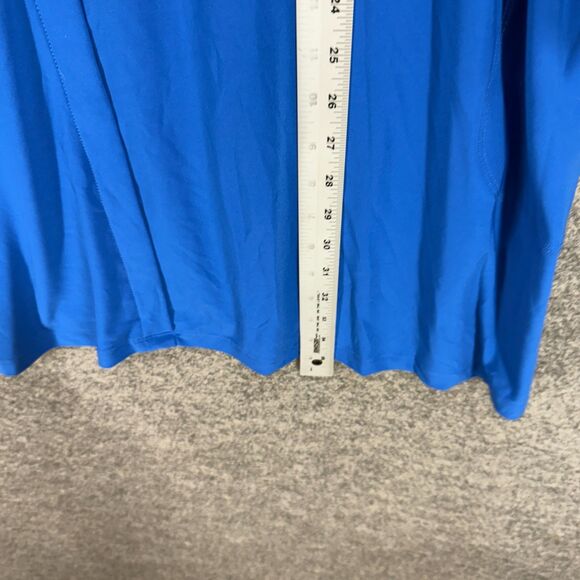 Attitudes Mini Dress Women 3X Plus Blue Short V-Neck Long Sleeve Pullover Casual - Picture 6 of 7